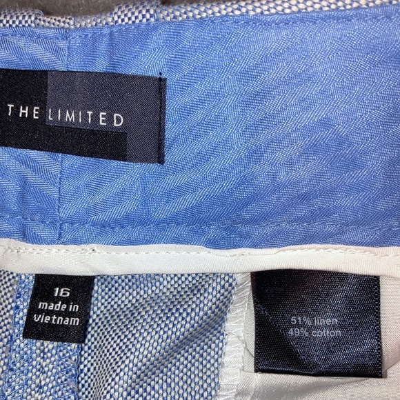 NWT THE LIMITED Pants Modern Crop Women’s Size 16  Linen & Cotton Blend - Picture 4 of 13